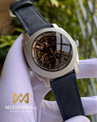 FOSSIL MACHINE AUTOMATIC BLACK CASE BLUE BELT (SEMI AAA)_img_1
