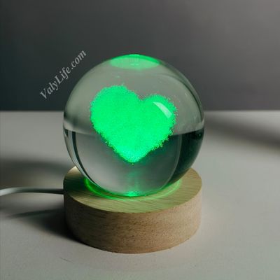Cloud Love Shape 3D Crystal Ball Night Light_img_2