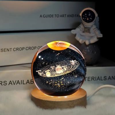 Solar System With Stars 3D Crystal Ball Night Light_img_1