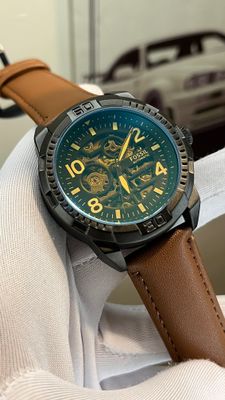 FOSSIL NUMERIC DIAL HEAVY AUTO BLACK DIAL BROWN BELT  (SEMI AAA)_img_4
