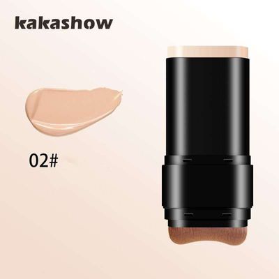 Full Coverage Longwearing Waterproof Kakashow Beautiful Skin Water Light Foundation Stick with Brush_img_5