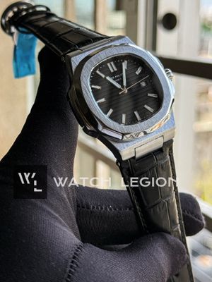 PATEK NAUTILUS QUARTZ BLACK DIAL BLACK BELT_img_0