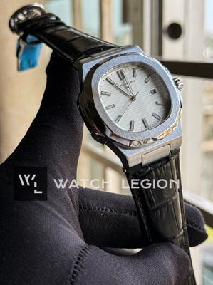 PATEK NAUTILUS QUARTZ WHITE DIAL BLACK BELT_img_0