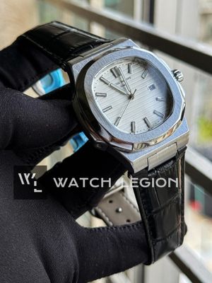 PATEK NAUTILUS QUARTZ WHITE DIAL BLACK BELT_img_1