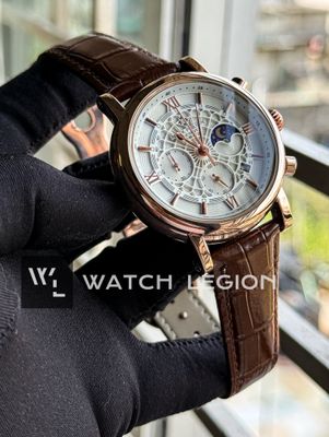 PATEK BROWN BELT ROSE GOLD CASE SPIDER WHITE DIAL_img_1
