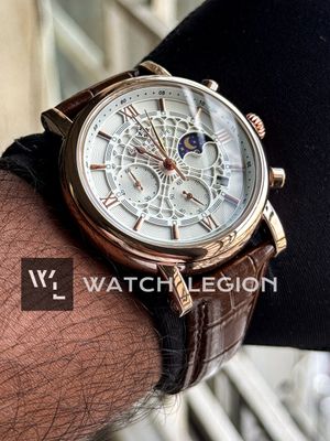 PATEK BROWN BELT ROSE GOLD CASE SPIDER WHITE DIAL_img_2