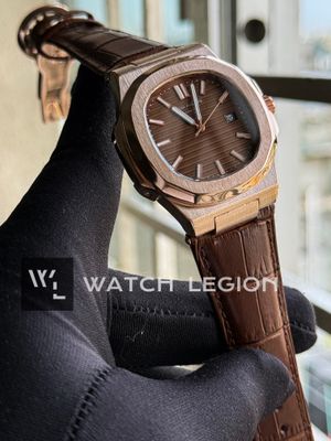 PATEK NAUTILUS QUARTZ ROSE GOLD CASE BROWN DIAL BROWN BELT_img_0