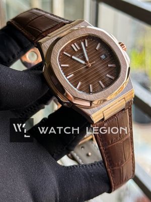 PATEK NAUTILUS QUARTZ ROSE GOLD CASE BROWN DIAL BROWN BELT_img_1