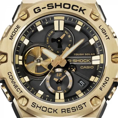 Casio G-Shock Tought Solar Gold-ion-plated Black Resin Men's Watch- GST-B100GB-1A9_img_3