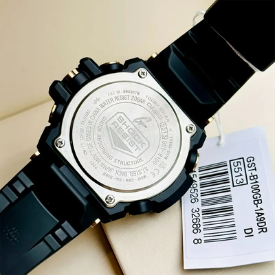 Casio G-Shock Tought Solar Gold-ion-plated Black Resin Men's Watch- GST-B100GB-1A9_img_6