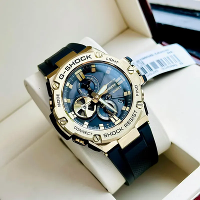 Casio G-Shock Tought Solar Gold-ion-plated Black Resin Men's Watch- GST-B100GB-1A9_img_7