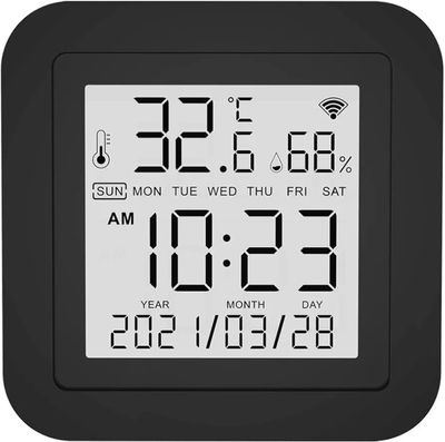Smart IR Remote Control TUYA WiFi Temperature Humidity Monitor, USB-C, Temperature and Humidity Sensor LCD Display, Work with Tuya/Smart Life_img_0