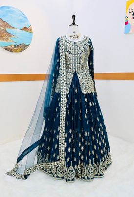 Semi –Embroidery & Sequence Work Party dress_img_2