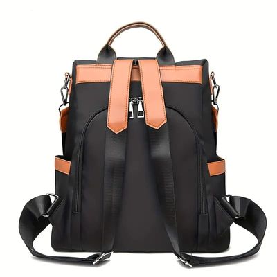 Women Large Capacity Outdoor Tote Bag ( Orrange/ black)_img_1