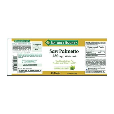 Nature’s Bounty Saw Palmetto 450mg_img_1