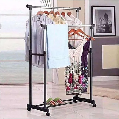 Double Pole Cloth Hanger Stainless Steel_img_3