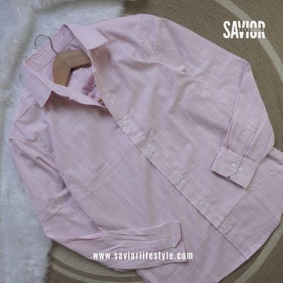 Baby Pink - Old Money Full Sleeve Shirt_img_1