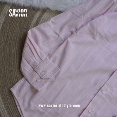 Baby Pink - Old Money Full Sleeve Shirt_img_2