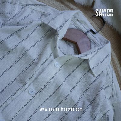 White Stripe - Old Money Full Sleeve Shirt_img_3