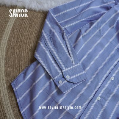 Skyline Large Stripe - Old Money Full Sleeve Shirt_img_2