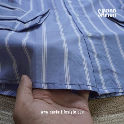 Skyline Large Stripe - Old Money Full Sleeve Shirt_img_3