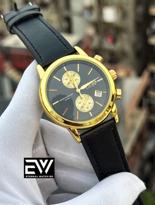 BOSS TWO CHRONO BLACK BELT GOLD CASE BLACK DIAL_img_0