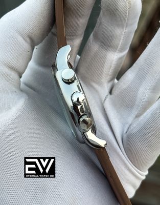 BOSS TWO CHRONO BROWN BELT GOLD CASE WHITE DIAL_img_1