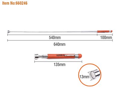 HARDEN Telescopic Pick Up Tools (135 - 640mm | 170-830mm), Household Tool Set Magnet Pickup; Model: 660246 | 660247_img_13