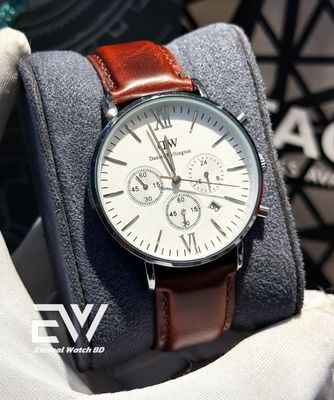 DW SILVER CASE MUSTARD BELT WHITE DIAL_img_0
