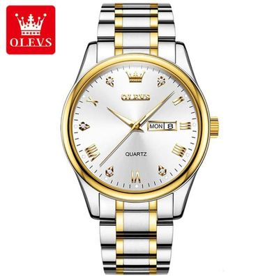 Olevs 5563 Stainless Steel Analog Wrist Watch For Men_img_5