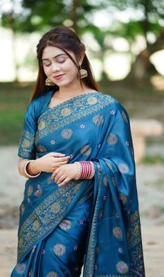 Japani Silk Skin Print Sharee with Blouse Piece_img_0