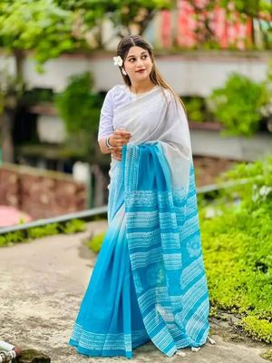 Chanderi silk sharee/চান্দেরী সিল্ক ডিজিটাল প্রিন্ট শাড়ি_img_1