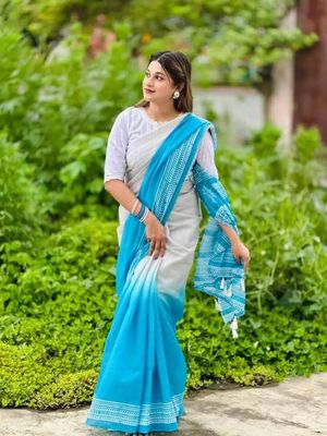 Chanderi silk sharee/চান্দেরী সিল্ক ডিজিটাল প্রিন্ট শাড়ি_img_3