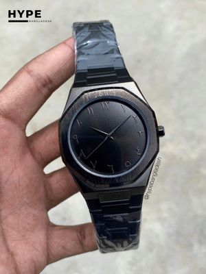 Arabic Dial Bestwin Stainless Steel heavyweight Watch (ALL BLACK)_img_1
