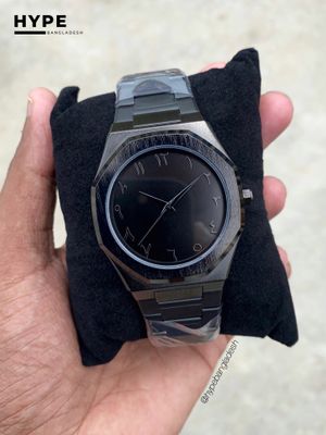 Arabic Dial Bestwin Stainless Steel heavyweight Watch (ALL BLACK)_img_3