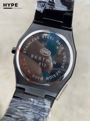 Black & White Arabic Dial Bestwin Stainless Steel Heavyweight Watch_img_5