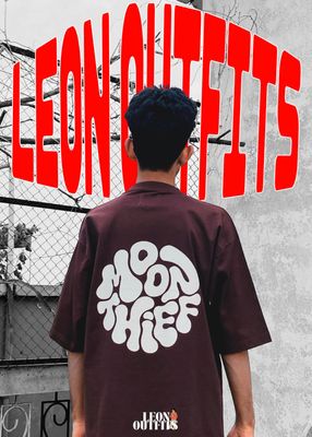 [ PREMIUM EDITON ] Men’s Oversized Heavyweight Drop Shoulder T-Shirt in Brown.