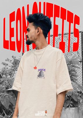 [ PREMIUM EDITON ] Men’s Oversized Heavyweight Drop Shoulder T-Shirt in Cream._img_1