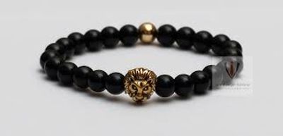 JD Natural egol Eye Stone Bead Bracelet Vintage Crown Lion Head Bracelet Men Women Strand Bangle Jewelry Male Pulseira bileklik_img_3