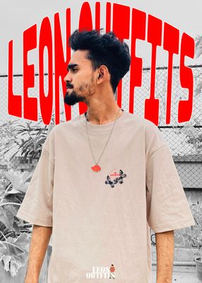 [ PREMIUM EDITON ] Men’s Oversized Heavyweight Drop Shoulder T-Shirt in Cream_img_1