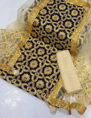 Semi –Embroidery & Sequence Work Party dress_img_3