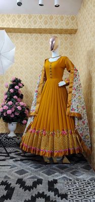 Semi –Embroidery & Sequence Work Party dress_img_4