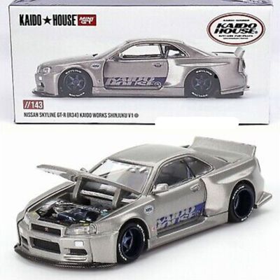 MINI GT x KAIDO HOUSE 143 Nissan Skyline GT-R R34 Kaido Works 1:64 SHINJUKU V1_img_0