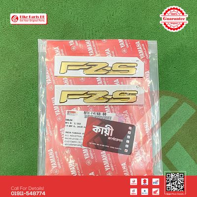 3D Logo/Monogram (Golden Colour) for Yamaha FZS V3, FZS V4 bike._img_1