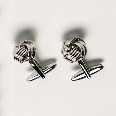 Knot Design Twist Mechanism Men's Fashion Cufflinks_img_0