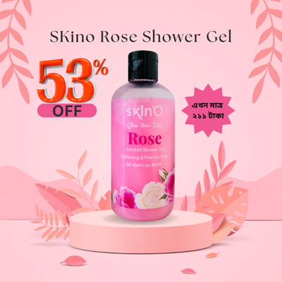 Skino Rose Scented Shower Gel 220ml – Glow Your Skin Naturally_img_0