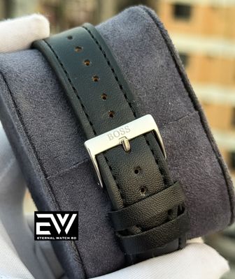 BOSS TWO CHRONO BLACK BELT GOLD CASE BLACK DIAL_img_1