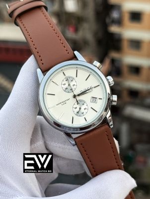 BOSS TWO CHRONO BROWN BELT WHITE DIAL_img_1