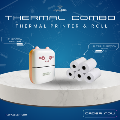 Gearup Thermal Printer & Thermal Paper Rolls Combo_img_0