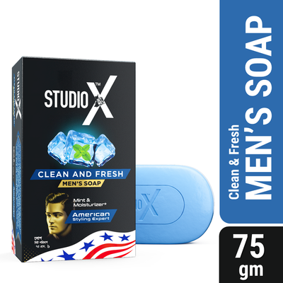Studio X Clean & Fresh Soap for Men 75gm (MRP: 60tk)_img_0